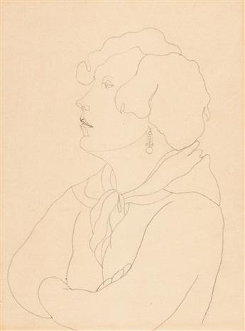 JEAN COCTEAU (1889-1963) Portrait of Mary Butts.